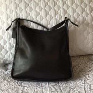 Coach Black Leather Shoulder Bag (used)